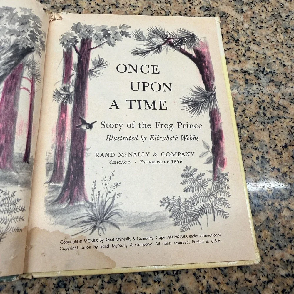 Vintage Once Upon A Time Rand McNally Junior Elf 1960 Hardcover Fairy Tale Book